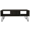 Coffee Table, Four Legs, Two Shelves, Espresso - 3 of 4
