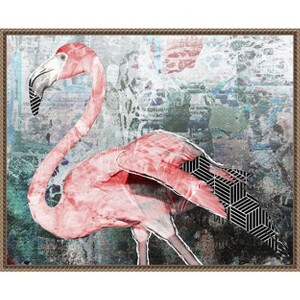 Amanti Art Pop Art - Flamingo by Inner circle Framed Canvas Wall Art - 1 of 4