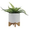 Maggift Planters with Stand, Decorative Plant Pots for Living Room, Garden, Balcony, Home Decor, White Natural 12"*12"*14" - image 2 of 4