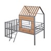 VYNXARIA Metal Twin Loft Bed with Roof & Window - Stylish Silver Design - 3 of 4