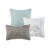 Sapphtopaz Bedding Quilt Set Tradition Style Comforter Set Small Leaf Print Cotton Quilt Set 6 Piece with Throw Pillows - 2 of 4