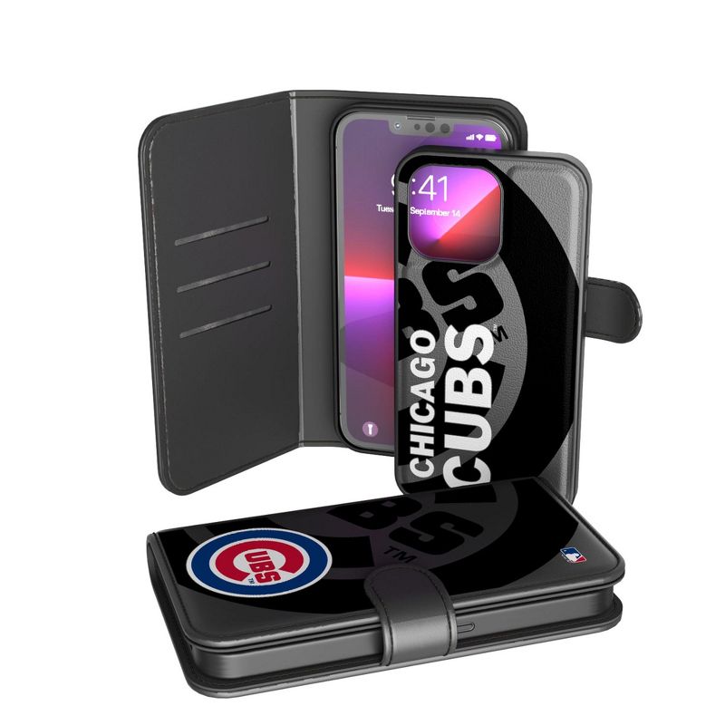 Keyscaper Chicago Cubs Monocolor Tilt Wallet Phone Case, 1 of 2