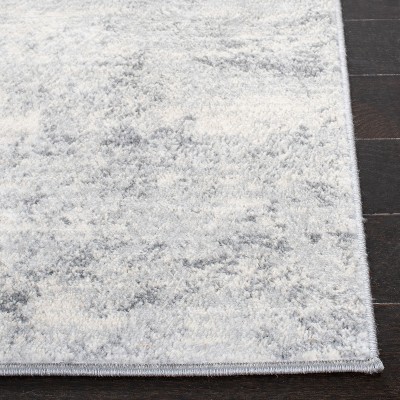 Brentwood Ivory and Gray 8' x 10' Synthetic Rectangular Area Rug