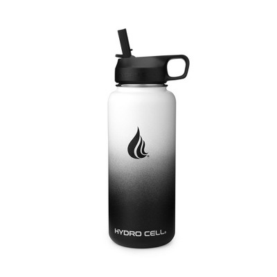 32oz Black/white Hydro Cell Wide Mouth Stainless Steel Water Bottle ...