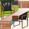 Tangkula 4 PCS Outdoor Dining Chairs Patio Furniture Chair w/ Breathable Seat & Backrest - 4 of 4