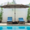 Tangkula 15FT Double-Sided Twin Patio Umbrella with Base Extra-Large Market Umbrella - 2 of 4