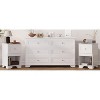 Okak Elegant Wooden Dresser with 6 Drawer, Storage Chest Cabinet with Metal Handles for Bedroom Organization Living Room Entryway - 2 of 4