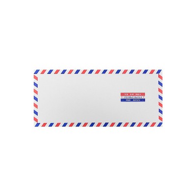 JAM Paper #10 Airmail Envelopes 4.125 x 9.5 White A35532I