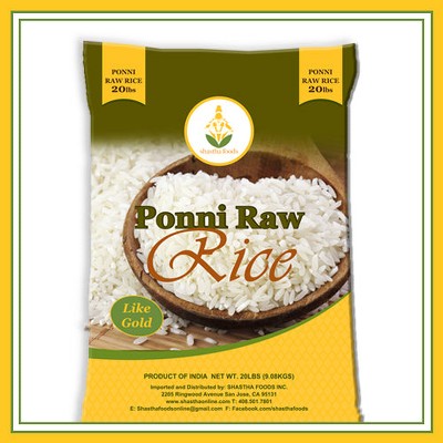 Ponni Raw Rice 20 Lbs