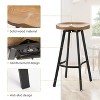 KWPZQEB Bar Stools Set of 2, Swivel Bar Stools, Backless Breakfast Chairs, Industrial Kitchen Bar Chairs for Kitchen Island Pub, Bistro, Restaurant - 3 of 4