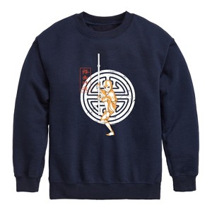 Boys' - Avatar: The Last Airbender - Aang Crest Graphic Long Sleeve Fleece Sweatshirt - 1 of 4