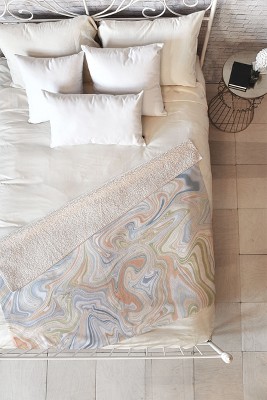 Jacqueline Maldonado Sway Marble Fleece Blanket - Deny Designs