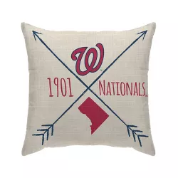 MLB Washington Nationals Cross Arrow Decorative Throw Pillow