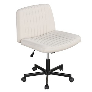 Tangkula Criss Cross Chair No Wheels w/Soft-Padded Wide Seat Adjustable Height Modern - 1 of 4