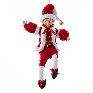Kurt Adler 15-Inch Red and White Kringle Klaus Elf Ornament - 1 of 4