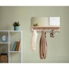 Kiera Grace 23.6" Alva Accent Mirror Shelf with 6 Pegs: Wall-Mounted, Rectangular, Engineered Wood, No Assembly Required - 4 of 4
