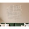 HomeRoots 31" X 31" Silver Metal Abstract Lines Hanging Dimensional Sculpture - 2 of 4