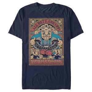 Men's Cuphead King Dice All Bets Are Off Poster T-Shirt - 1 of 4