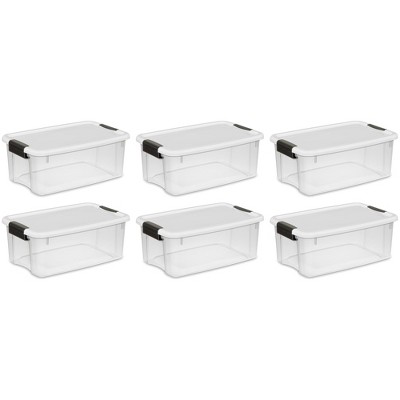 Sterilite Ultra Latch Box, Stackable Storage Bin with Lid, Plastic Container with Heavy Duty Latches to Organize