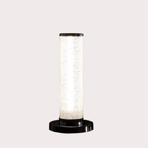 13" Novelty Metal Tube Table Lamp (Includes LED Light Bulb) Black - Ore International: Bedside, Small, Tabletop Lamp - 1 of 4