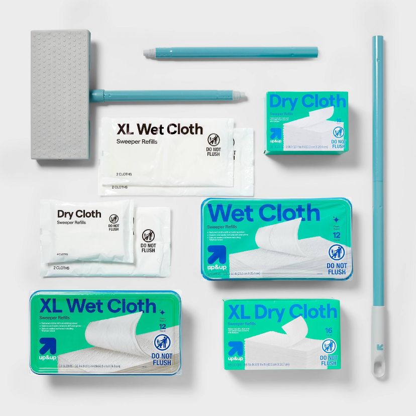 Floor Sweeper Starter Kit and Refills Collection - up&up™