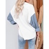 BLUEMING Womens Button Down Shirts Dressy Casual Work Shacket Collared Neck Long Sleeve Oversized Blouses - 2 of 4