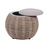 Techni Home Natural Woven Ottoman with Storage - 3 of 4