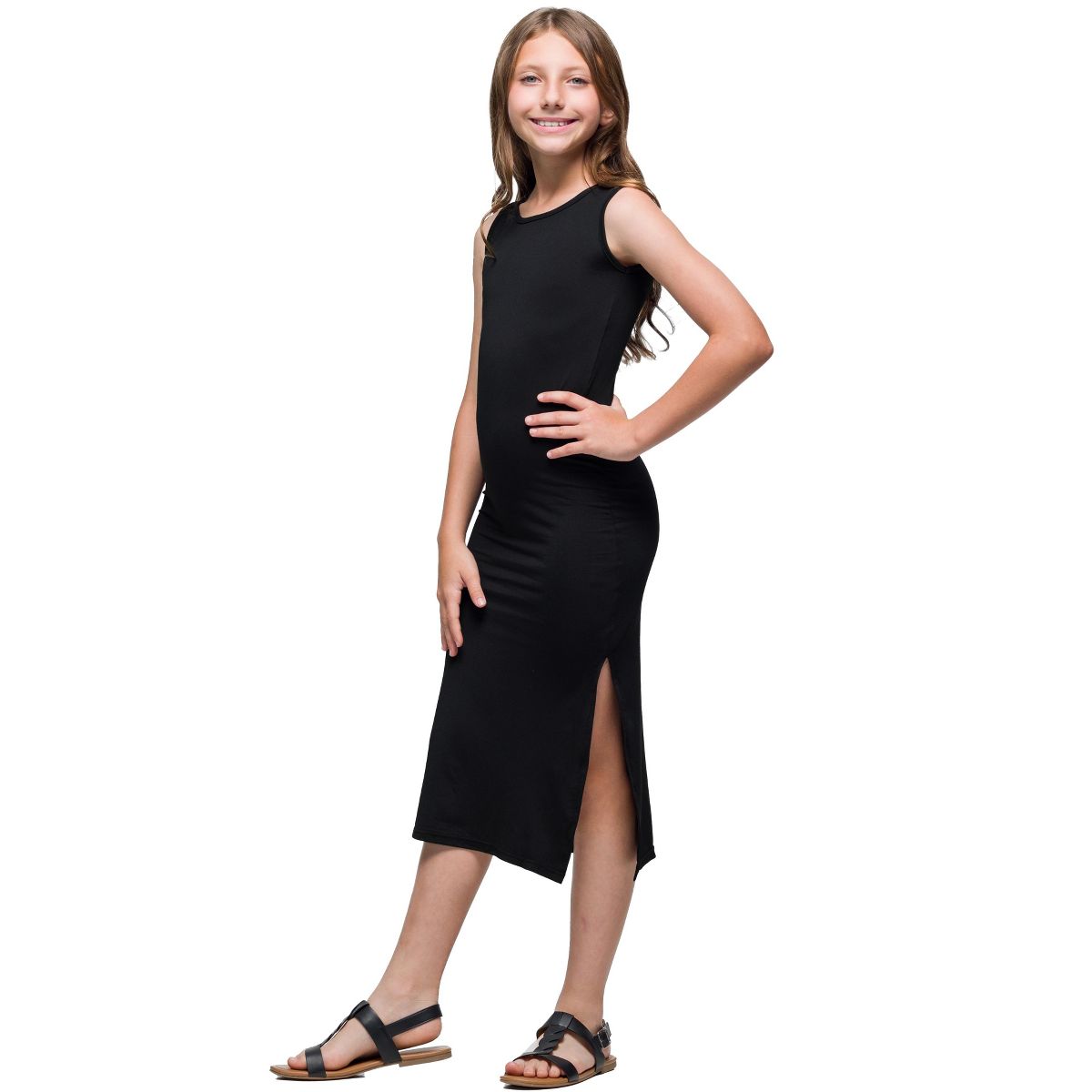 Girls Side Slit Maxi Dress - 24sevenKid™ - thumbnail 2