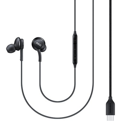 Samsung Type-c Eo-ic100bbegus Corded In-ear Headphones With Mic By Akg -  Black : Target