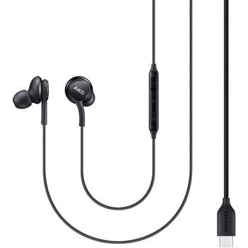 Samsung Type-C EO-IC100BBEGUS Corded In-Ear Headphones with Mic by AKG - Black