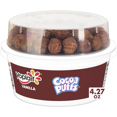 Yoplait Cocoa Puffs Cereal Topped Yogurt Cup - 4.27oz