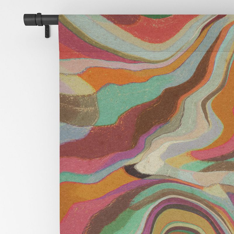 Alisa Galitsyna Colorful Liquid Swirl Set of 2 Panel Blackout Window Curtain - Deny Designs, 4 of 5