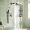 Itopfox Matte Black Shower Faucet Set with 10-Inch Rain Head and Handheld Spray, 2-Way Valve Kit for Modern Bathroom - 2 of 4