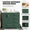 Whisen 36" Bathroom Storage Cabinet Bathroom Vanity with Resin Sink, Two Soft Close Doors and Four Drawers - 4 of 4