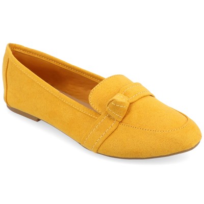 Journee Collection Womens Marci Slip On Round Toe Loafer Flats Mustard ...