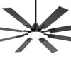 Airsurfer 72" Windmill Matte Black Ceiling Fan with Color-Changing LED Light, 8-Blade, Remote Included - 3 of 4