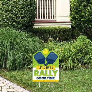 Big Dot of Happiness Let's Rally - Pickleball - Outdoor Lawn Sign - Birthday or Retirement Party Yard Sign - 1 Piece - 1 of 4