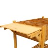 Gulches 8-Pocket Elevated Raised Garden Bed Wood Planter Box with Foldable Side Table & Storage Shelf - 4 of 4