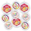 Big Dot of Happiness Holi Hai - Hanging Festival of Colors Party Tissue Decoration Kit - Paper Fans - Set of 9 - 2 of 4