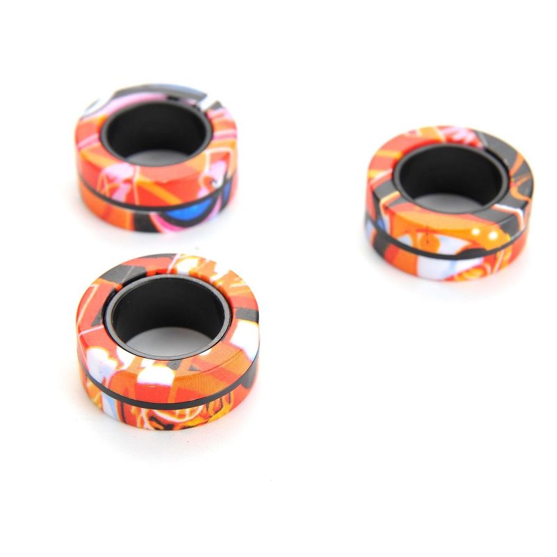 Insten Set of 3 Magnetic Ring Finger Fidget Spinner Toys, 5 of 7
