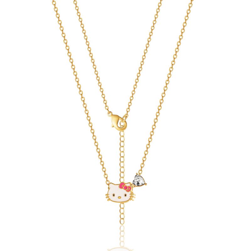 Sanrio Hello Kitty Brass Heart Birthstone Charm Necklace - 16 + 2'' Chain, 4 of 5