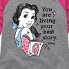 Girls' - Disney - You Are Living Your Best Story Shirt Tail Raglan Graphic T-shirt - 2 of 4