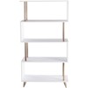 SEI Furniture Beckerman 4 Shelf Bookcase in White and Champagne - 3 of 4