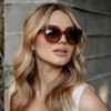 WMP Eyewear Women's Polarized Thick Frame Square Sunglasses with Cat Eye Corners - 2 of 4