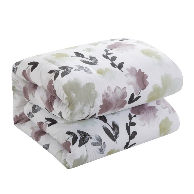  Floral Print Devlen Comforter Bedding Set White - Chic Home Design, 6 of 9