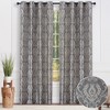 Chanasya 2pk Damask Pattern Jacquard Room Darkening Window Curtain Panels - Set of 2 - 2 of 4