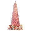6ft Pink Pencil Christmas Tree, 392 Snow-Flocked Tips, 140 Warm White LEDs (8 Modes) w/ Flame-Resistant PVC - 4 of 4