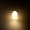 KAISITE 15.7in Milk Glass Pendant Light with Brass Stem - Modern Large Opal Cylinder Hanging Light for Kitchen Island Dining Room - 2 of 4