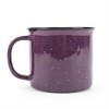Elanze Designs Speckled Camper Purple 13 ounce Ceramic Coffee Mugs Set of 4 - 2 of 4