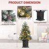 3-foot Christmas tree, compact pre-lit artificial Christmas tree with 78 LED lights, snow-covered tree with brown base for home festive decoration - 2 of 4